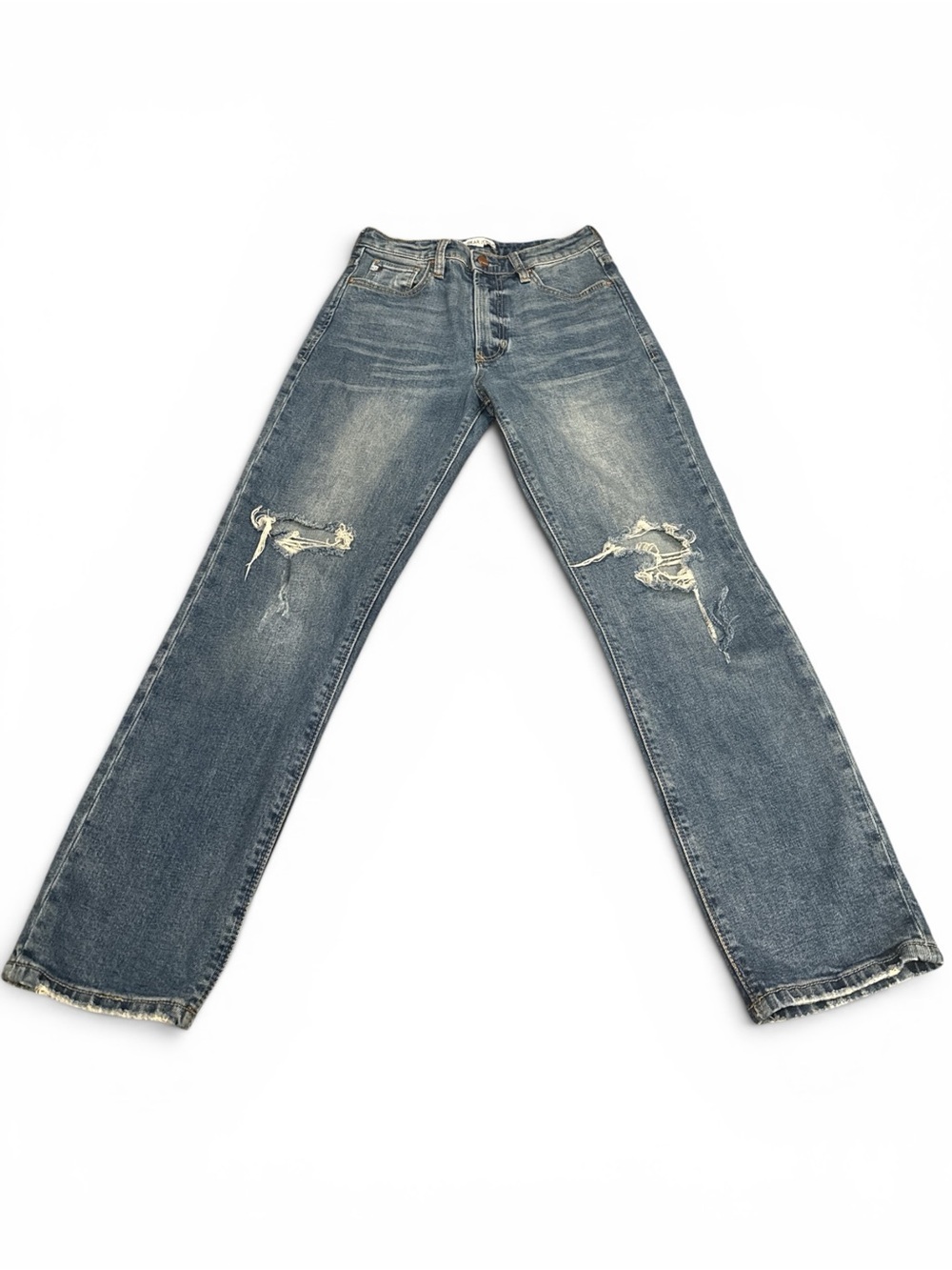 Dear John Distressed Blue Straight Leg Jeans Size 25